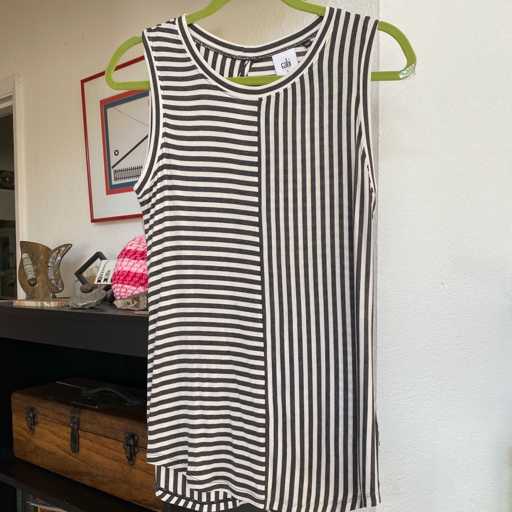CABI Sleeveless striped tank Size S
